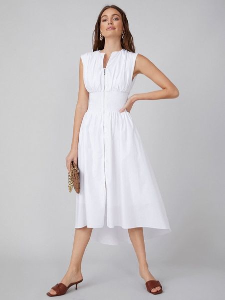 

motf premium 100% cotton asymmetrical shirred dress v9wt#, Black;gray