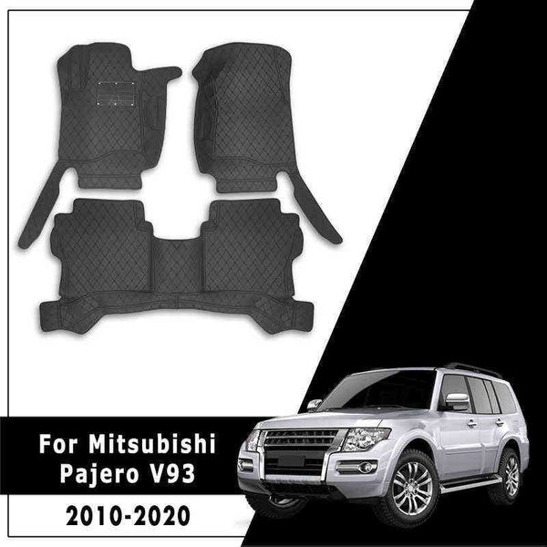 Benutzerdefinierte Teppiche Autozubehör Auto Fußmatten für Mitsubishi Pajero V93 2010 2011 2012 2013 2014 2015 2016 2017 2018 2019 2020 H220415