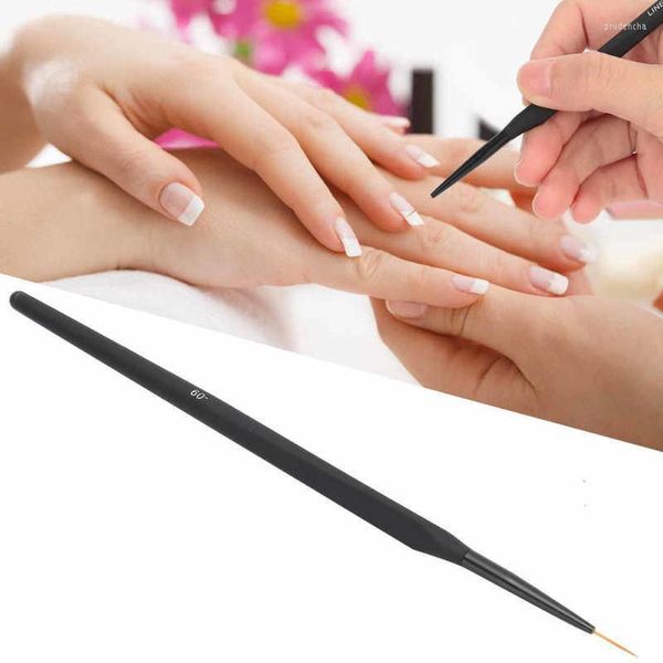 Nail Art Ausrüstung Nägel Pinsel Malerei Stift Dicke Feine Linie Liner Faser Wolle Rutschfester Harzgriff Maniküre Werkzeug Zubehör Prud22