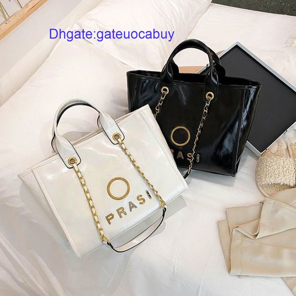 

brand women's classic handbags beach bags luxury ch metal badge tote bag designer small mini evening handbag female capacity large leat, Black;red