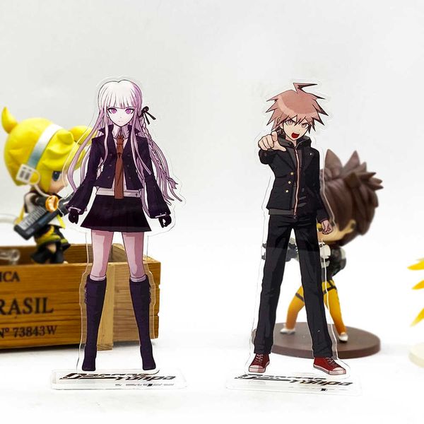 

huiya01 danganronpa 1 naegi makoto kirigiri kyouko hm acrylic stand figure model plate holder cake er anime japanese q0622