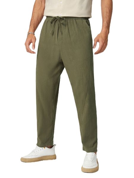 

men tie waist pants u1is#, Black