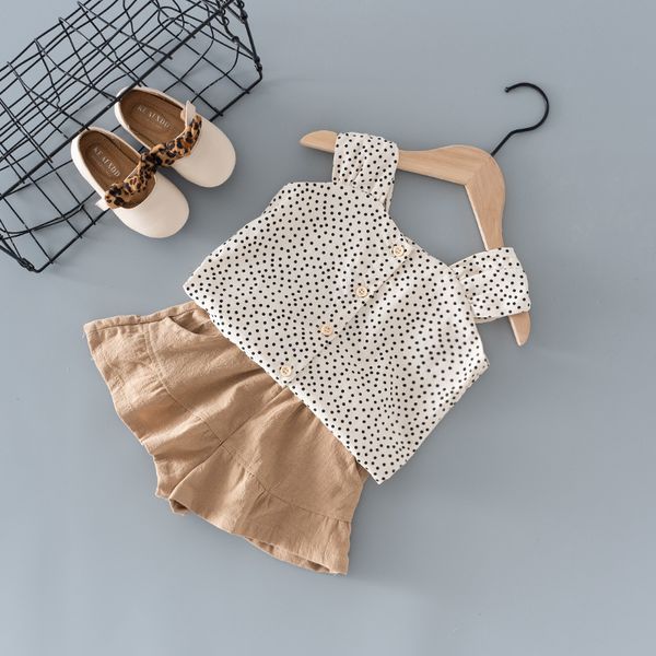 

summer baby girl clothes outfit sets casual sports suits for toddler clothing infant babies loose pajamas 1 2 3 t 220315, White