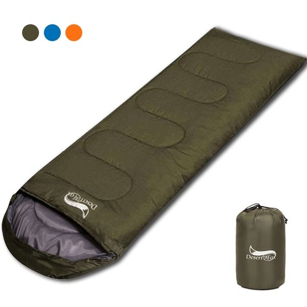 DesertFox Ultraleichte Schlafsäcke für Erwachsene und Kinder, 1 kg, tragbarer 3-Jahreszeiten-Wander-, Camping-, Rucksack-Schlafsack mit Sack 220728