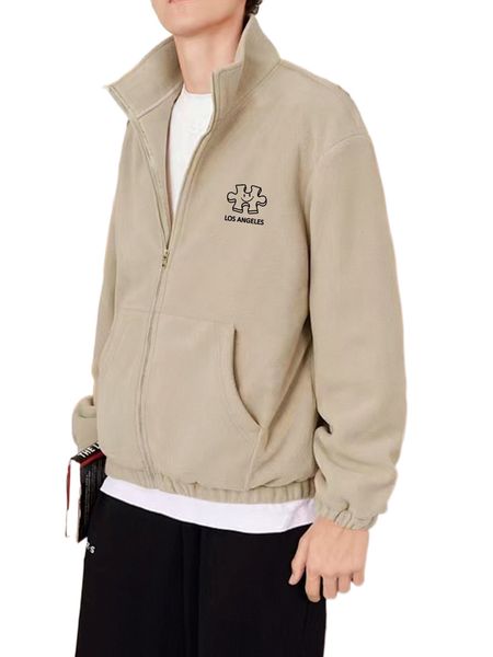 

men letter graphic drop shoulder jacket r0av#, Black;brown