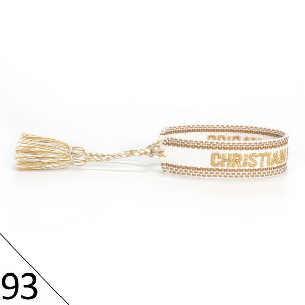 

woven designer friendship bracelet luxury brand d for women leopard printed rope bracelets embroidery braided with tassel bangle men jewelry, Golden;silver