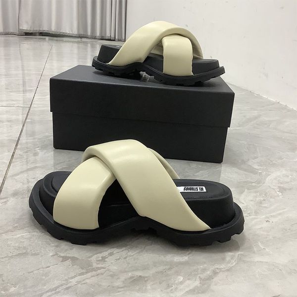 Pantofole estive con suola spessa Sandali estivi per la spesa antiscivolo di alta qualità, moda nuova fata vento