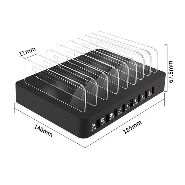 

110w 8 port multi usb charger for iphone 13 12 carregador quick charge 3.0 fast charging dock station for samsung s10