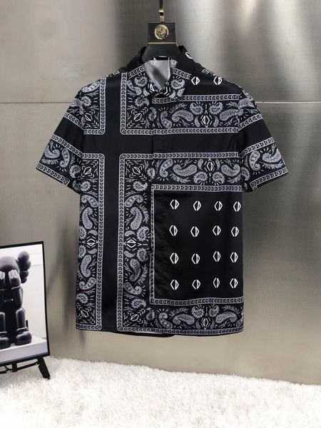 

beach men designer loose style printed polo black t-shirts summer short sleeve shirts men jackets dd, Black;brown