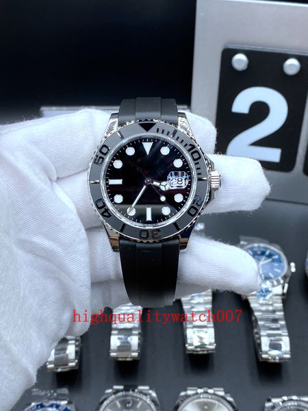 Новая версия Мужские часы Black Dial 42 мм 226659 BP 2813 Движение резиновые ремешки Brazlet Bracelet Автоматические мировые часы времени часы для мужчин смотрят