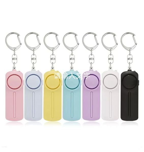

designer keychain alarm key ring personal alarm abs material pull rings women children elderly alarms exquisite bag ornaments send girlfrien, Slivery;golden