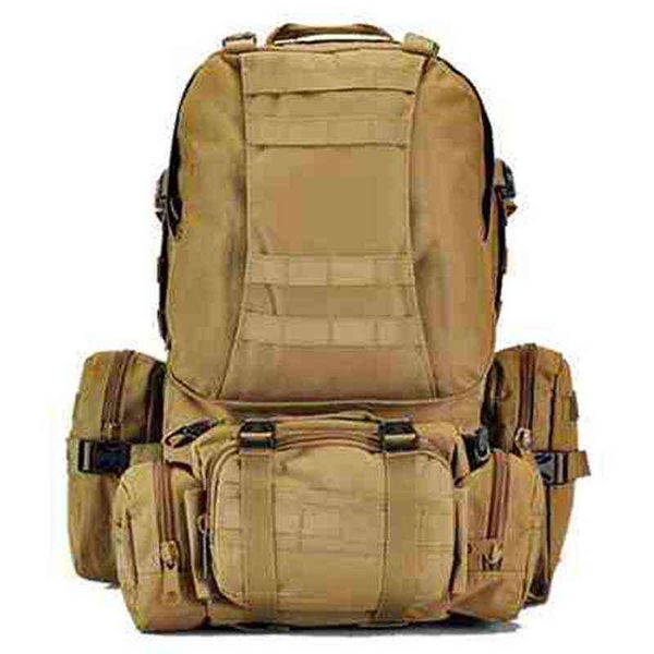 Zaino tattico 50L di grande capacità Zaino militare 3D dell'esercito Escursionismo Trekking Viaggio Borsa da campeggio all'aperto per uomo Donna T220801