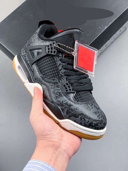 

brand shoes jumpman 4 retro og knicks mens basketball black cement grey outdoor sneakers sports come 36-47