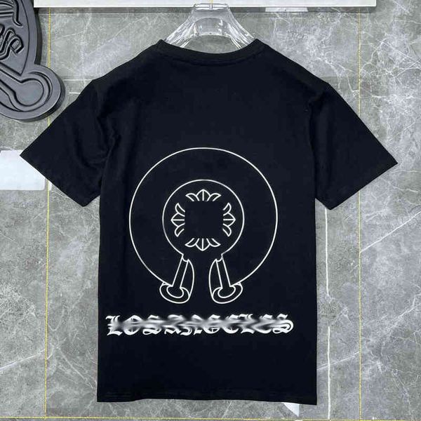 

mens summer luxury t shirts fashion ch brand men sanskrit letter t-shirt horseshoe cross designer tshirts man hip hop sweater women classic, White;black