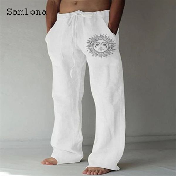 

men s stand pocket casual linen pants drawstring loose trouser plus size 5xl mens fashion hip hop sweatpants men streetwear 220720, Black