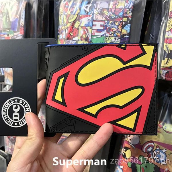 

superman logosupermancartoon animation wallet student short cool billfold wallet creative gift319y, Red;blue