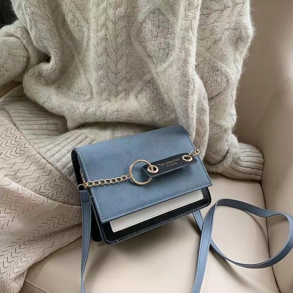 

fashion shoulder bag chain decoration color contrast design women handbag