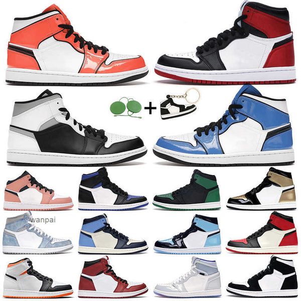 

men women basketball shoes 1s high og 1 electro orange shadow 2.0 hyper royal chicago banned smoke grey mens trainers sports sneakers