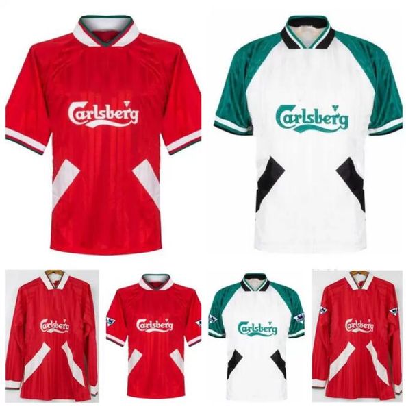 

1993 1995 barnes rush clough redknapp fowler stewart retro soccer jersey 85 87 93 94 95 nicol mcmanaman vintage classic football shirt, Black