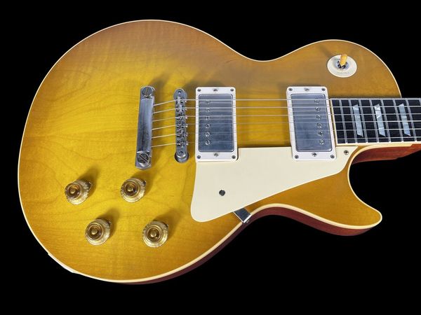 

2022 paul 1958 historic '58 custom shop r8 plain vos lemon burst electric guitar