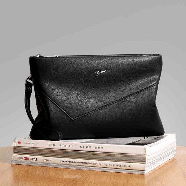 

handbags bags bodi kangaroo 2022 envelope bag men's leisure fashion, Black;red