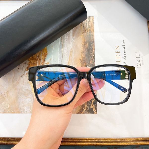 

0104o black squared 56mm womens eyeglasses fashion sunglasses frames