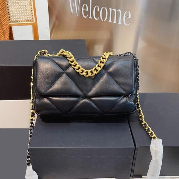 

tz 25cm classic flap black quiltedlambskin leather bags gold metal hardware large capacity cross body shoulder designer purse chain totes ou