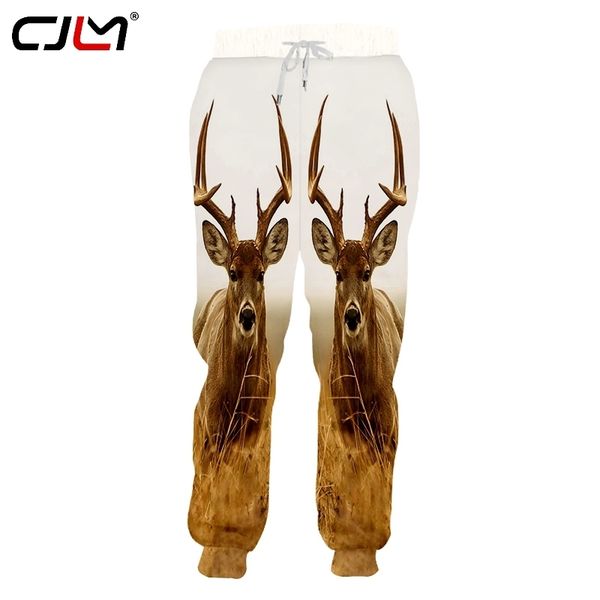 

winter man deer summer trousers 3d printed large size 5xl habiliment mens autumn loose sweatpants 220623, Black