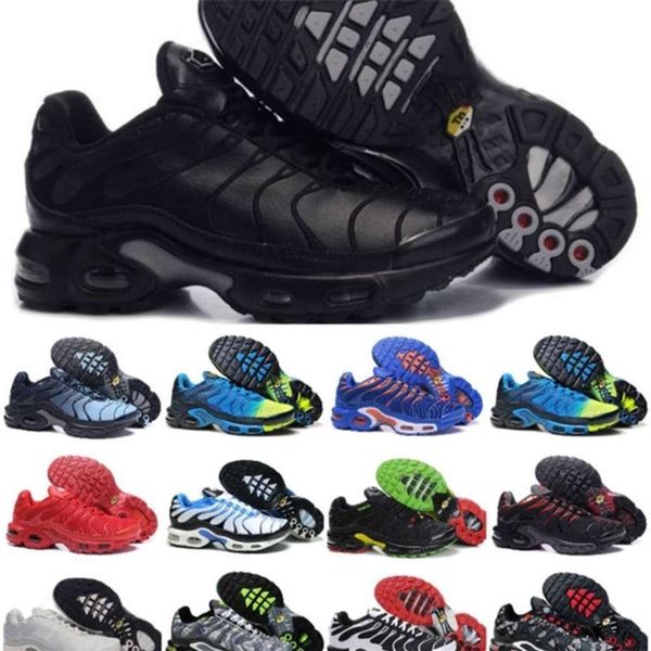 

classic air plus mens tn running sports shoes tns requin chaussures blue white black triple og man breathable mesh jogging trainer321y