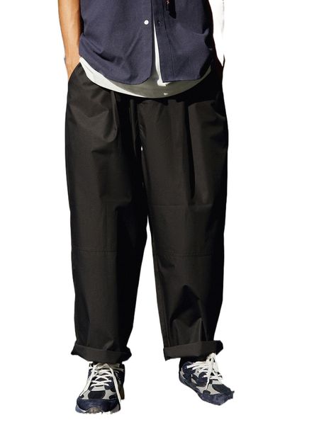 

men solid slant pocket pants d7xl#, Black