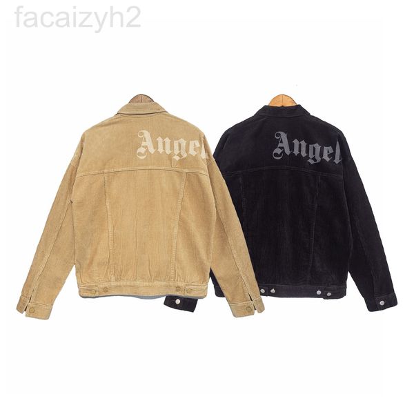 

men's jackets designer spring and autumn corduroy jacket angel letter printed youth leisure single breasted academic brown w5hq2022, Black;brown