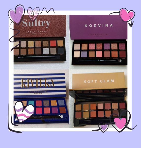 

an@stasia 14 sparkly tones eye shadow palette, beauty desert dusk palette including rich colors with velvety texture, rose gold & naked relo