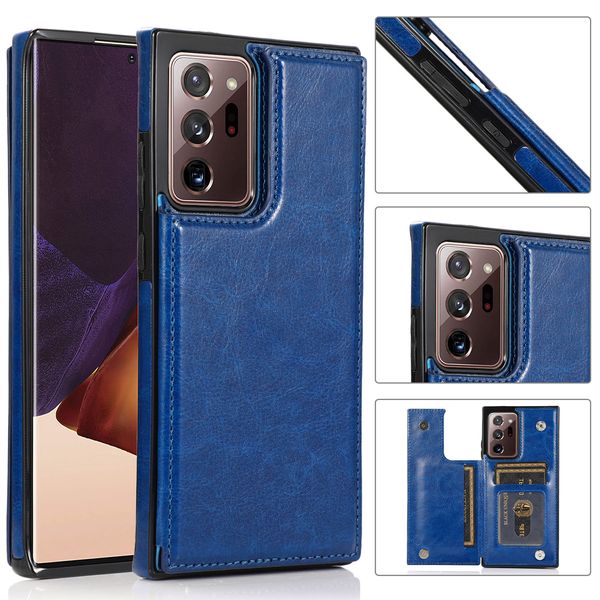 Custodie a portafoglio in pelle slim fit di lusso per Samsung Galaxy S20 FE S21 S9 Plus Note 20 Ultra 10 Lite con slot per schede Cover antiurto