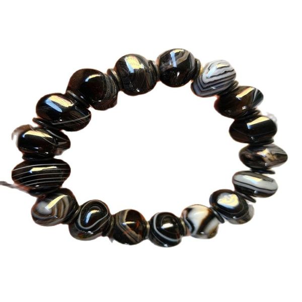 

tibetan king kong floer telescopic amulet dzi beads bracelet, Silver