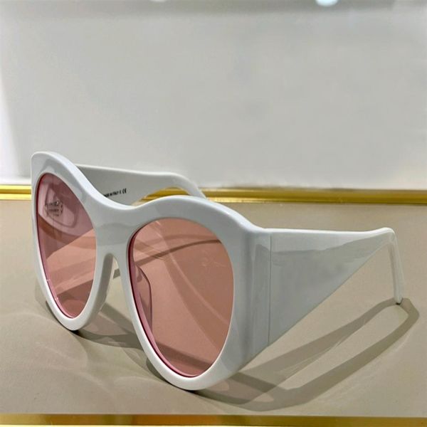 

oversize oval wrap sunglasses white pink lens large sunglasses frame women fancy sun summer glasses uv eyewear with box240b, White;black