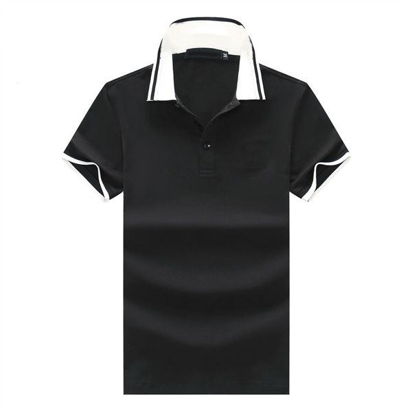 

new summer men polo shirts casual business social short sleeve mens shirts stand collar embroidery polos t-shirts male 8250, White;black