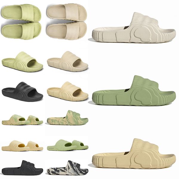 

originals adilette 22 slides women mens sandals fashion slides slippers magic lime st black grey desert sand green luxury sumnmer pantoufle