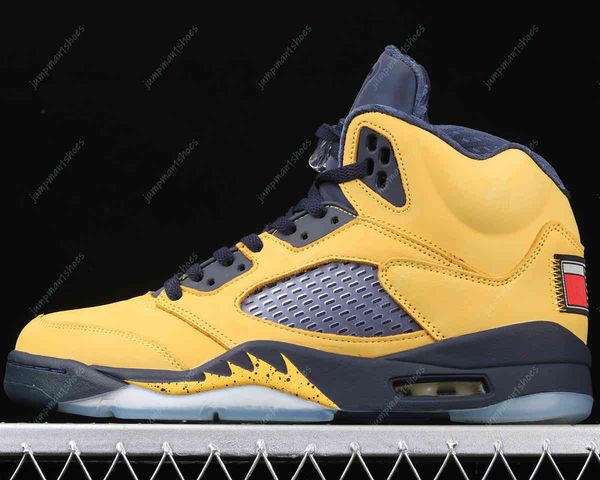

michigan suede basketball shoes 5s jumpman 5 yellow fashion sneaker