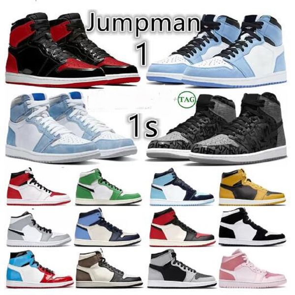 

1 1s mens basketball shoes sneakers bred patent rebellionaire university blue hyper royal heritage georgetown obsidian unc carbon fiber men