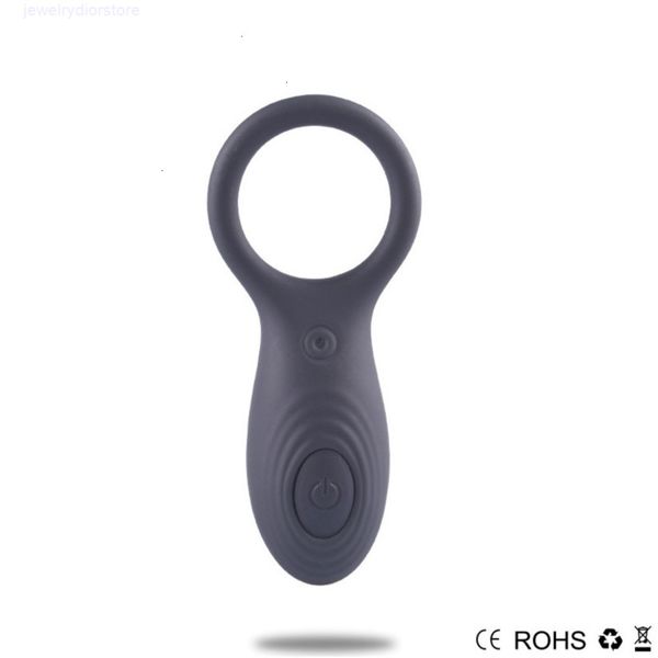 

usb charging 10 frequency wireless remote control delay lock fine ring men's silicone fun vibration ring