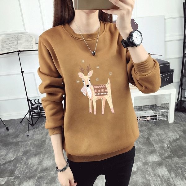 Hoodies for Girls Solid Color Hooded tops femininos Sweatshirt Longsleeved Winter Women Moda Moda Black 201203