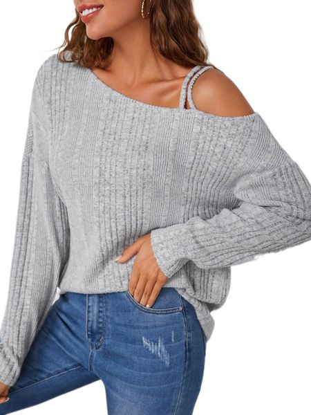 

asymmetric neck cut out t-shirt 05az#, White