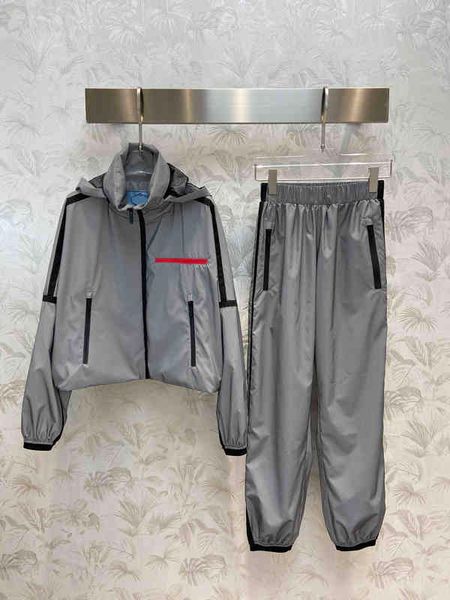 

fashion womens three piece jacket that can glow at night high waist sweatpants cotton shorts summer brand luxury designer women clothing, White