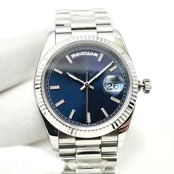 

designer watch mens automatic watches ice blue day date datejust 41 mechanical stainless steel waterproof luminous calendar luxurious watchs, Slivery;brown