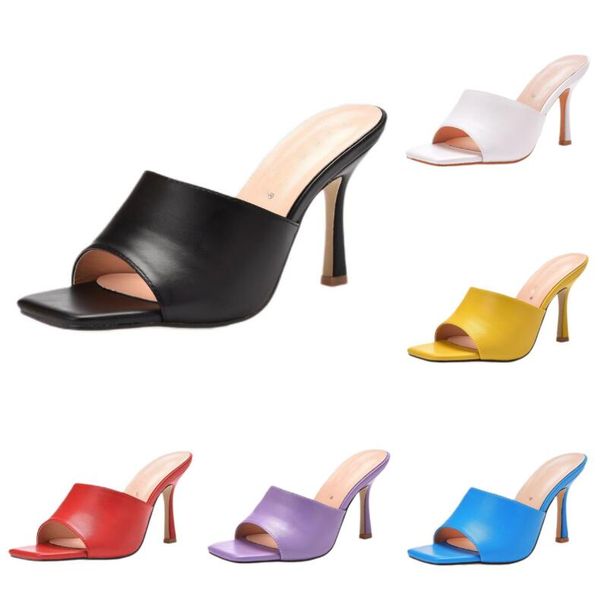 

italy designer platform slippers curve 100mm leather strappy square-toe sandal stretch open square toe sandals crossover-strap mules black s