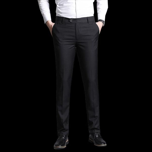 Herrenanzüge, Blazer, Anzughosen, Herren-Business-Hose, klassische Herren-Kleiderhose, Ganzkörperansicht, modisch, grau, schwarz, lässige Herrenhose