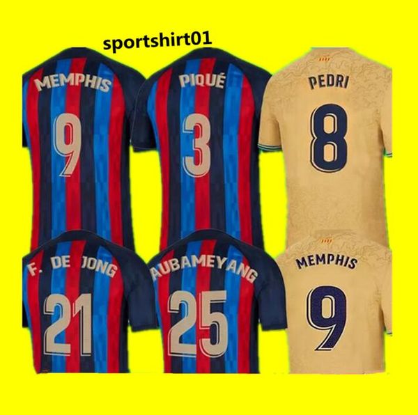 

21 22 23 home away pedri soccer jersey adama gavi camiseta de futbol r. araujo 2022 2023 barcelonas fc ansu fati memphis dest football shirt, Black;yellow