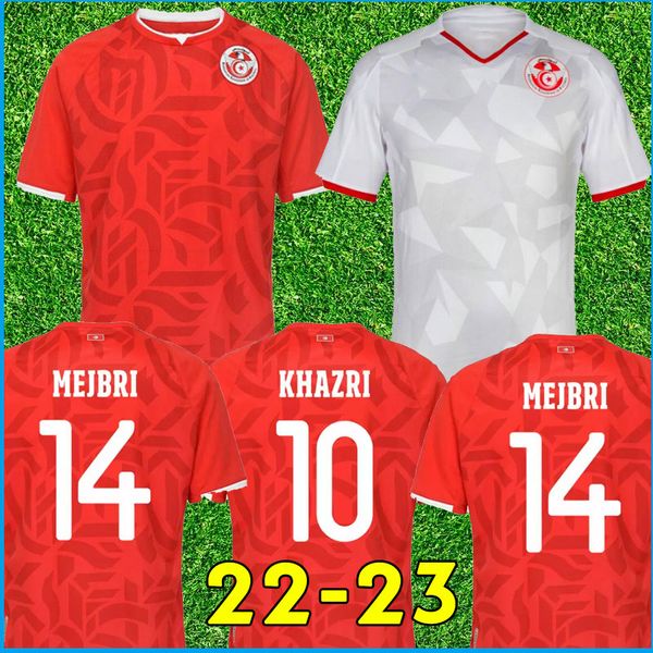 

2021 2022 tunisia national team soccer jerseys m. sakni khazri mejbri sliti football shirts short sleeve aldult uniforms african cup, Black;yellow