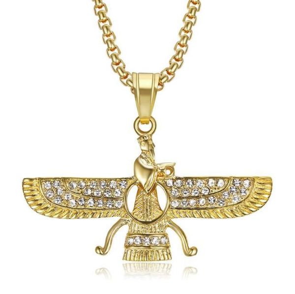 

hip hop bling iced out stainless steel pendants necklaces for men rapper jewelry gold silver color gift