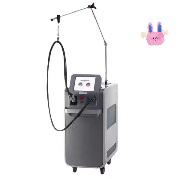 

755+1064nm 2 wavelength fiber laser permanent hair removal machine 5mm-18mm changable spot size with beautiful wholesale price for clinic sp, Black